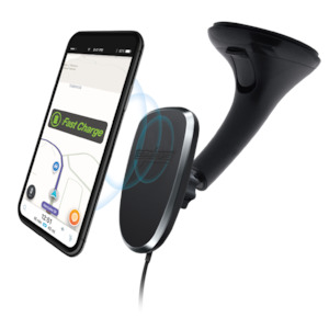 Black Friday Sale: Wireless & Magnetic Fast Charging Windshield Mount Car Kit inc Dual USB Fast Charger