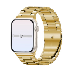 Stainless Apple Watch: Gold Classic Stainless Steel Apple Watch Band