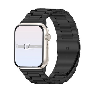 Stainless Apple Watch: Black Classic Stainless Steel Apple Watch Band