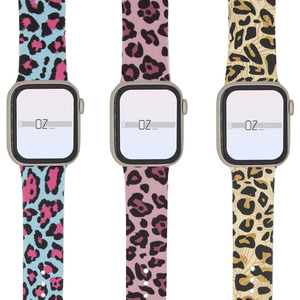 Silicone Apple Watch: Leopard Silicone Apple Watch Band