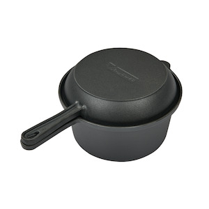 Camp Cooking: Saucepan with Skillet Lid 2.3QT