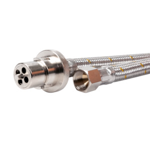 Companion: 3000mm Bayonet - 3/8" SAEF Braided Gas Hose
