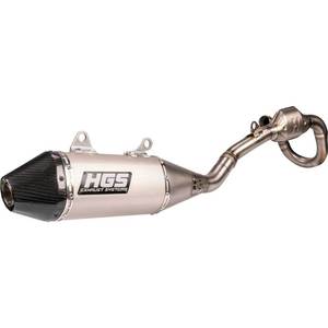 Hgs: HGS EXHAUST SYSTEM 2023> KTM/HSQ/GASGAS 450F SILVER CARBON