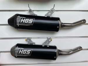 HGS MUFFLER OVAL 2023> 250/300SX BLACK WITH STEEL END CAP