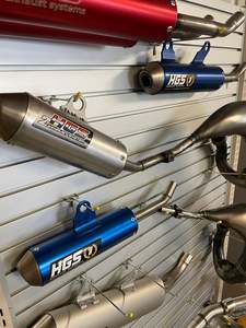 Hgs: HGS MUFFLER 2019-2022 125/150 SX BLUE WITH STEEL END CAP
