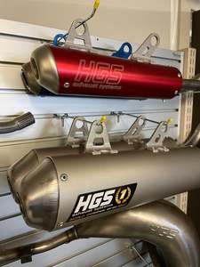 HGS MUFFLER 2019-2022 125/150 SX RED WITH STEEL END CAP