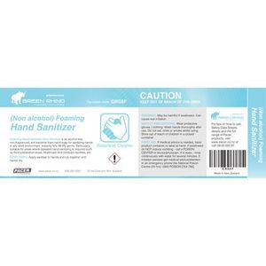 Tools & Accessories: Green Rhino® Half Label Hand Sanitizer Non-foaming