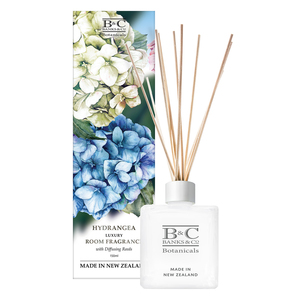Products: Hydrangea Luxury Room Diffuser - Banks & Co. Botanicals — We create luxury skincare, room fragrance and candles. . for your skin and home. Care for your skin with lotion, wash, handcream and soap enriched with Manuka Honey. Available online or at select