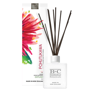 Products: Pohutukawa Room Diffuser - Banks & Co. Botanicals — We create luxury skincare, room fragrance and candles. . for your skin and home. Care for your skin with lotion, wash, handcream and soap enriched with Manuka Honey. Available online or at selected New
