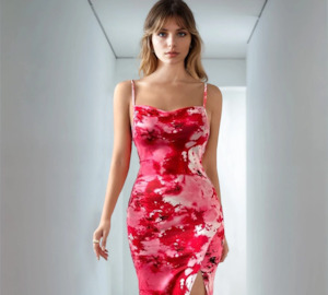 Asymmetric Multicolor Dress