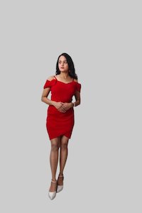 Dress: Elegant Polyester Knee-Length Bodycon Dress