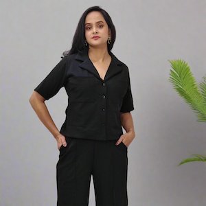 Black Co-ord Set for Women