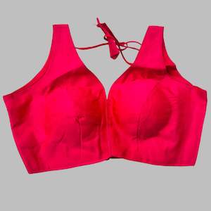 Blouses And Petticoats: Radiant Red Sleeveless Blouse with Tie - Back