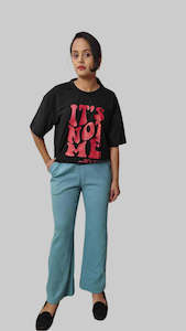 Full-Length Cotton Blend Pants – Ultra Stretch, Drawstring Waist, Casual