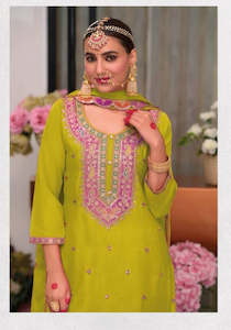 Suits Salwaar: Designer Heavy Embroidered Palazzo Suit Set – Wedding & Festive Collection