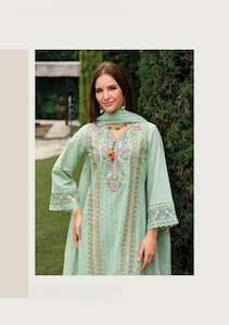 Mint Green Premium Cotton Embroidered Ready-to-Wear Suit with Dupatta 🌸