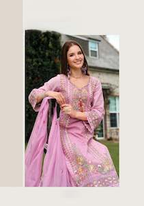 Suits Salwaar: Soft Lilac Pink Premium Cotton Embroidered Ready-to-Wear Suit with Dupatta 🌸