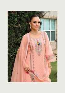 Peach Premium Cotton Embroidered Ready-to-Wear Suit with Dupatta 🌸