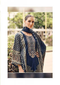 Suits Salwaar: Navy Blue Lawn Cotton Readymade Pakistani Suit Collection – Elegant & Comfortable Everyday Wear