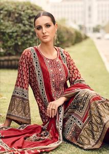 Suits Salwaar: Deep Maroon Lawn Cotton Readymade Pakistani Suit Collection – Elegant & Comfortable Everyday Wear