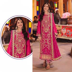 🌸 Royal Radiance – Fuchsia Pink Heavy Embroidered Suit 🌸