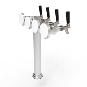 Beer - Pacificool: T-Bar 1/2/3/4-Way LED Recirc Brushed Stainless Steel