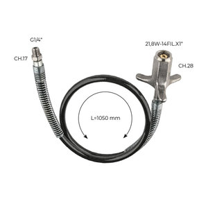 CO2 Accessories: CO2 High Pressure Hose 1m Hand-Tight Tof