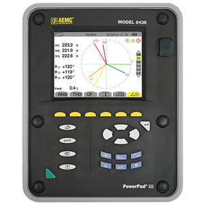 Products: AEMC – PowerPad III 8436 Waterproof IP67 Class B Three Phase Power Quality Analyser