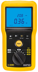 Insulation Testers: AEMC – 6522 – 1000V Megohmmeter (Digital w/Analog Bargraph, 40GΩ, 250V, 500V, 1000V, Continuity, V)