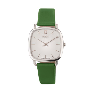 Products: Boccia Titanium Watch with Green Vegan Leather Strap - Pacific Time