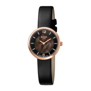 Pure Titanium, Rose Gold Plated, Women's Watch with Leather Strap - Pacific Time