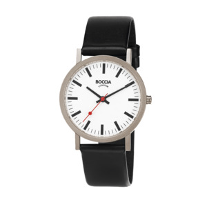 Black Leather and Titanium Watch - Pacific Time