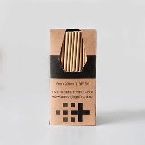 Premium Kraft Regular Straw 6x200mm (Pkt) 250