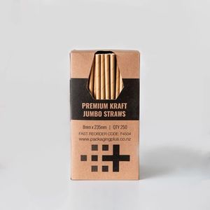 Drink: Premium Kraft Jumbo Straw 8 x 235mm 250/pkt