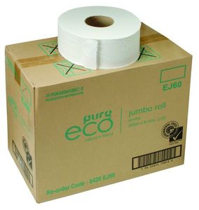 Clean: Pure Eco Jumbo Rolls 2 ply 8/ctn