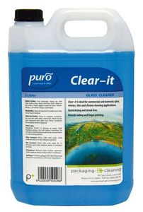 Clean: Puro Clear It Glass Cleaner 5ltr