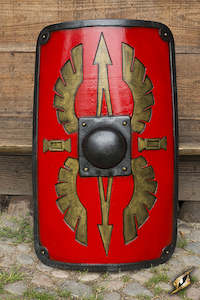 Roman: Square Scutum Shield - Red - 100x65 cm