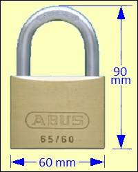 ABUS 65/60 Brass Padlock 35mm Shackle