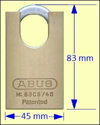 ABUS 83CS/45 Closed Shackle Padlock