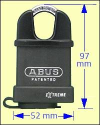 Series 83 Padlocks: ABUS 83WPCS/53 CS Steel Padlock Weatherproof
