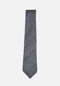 Navy Check Tie