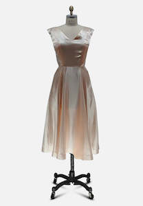 Luxe Eventwear: Satin Peach Dress