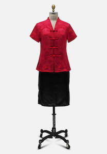 Chinoiseries: Rich Red Chinoiseries Blouse