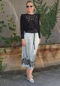 Skirts: Lightest Mint N Lace Skirt - STYLIST COLLECTION