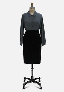 Clothing: 1970s Deep Slate Speckle Print Shirt VIP'