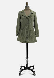 1970s Sage Green Utility Shirt Jacket 'VIP'