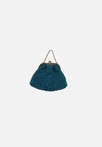 Home Page: Teal Lurex Kisslock Handbag 'VIP'