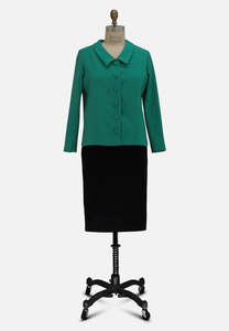 Jackets Coats: 1960s Emerald Italian Wool Blend Mod Jacket