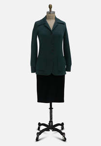 Jackets Coats: Claudine by Bonds Deep Teal Tailored Jacket