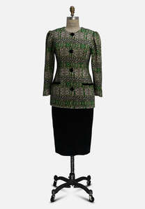 Jackets Coats: 1970s Patricia Geometric Jacquard Jacket